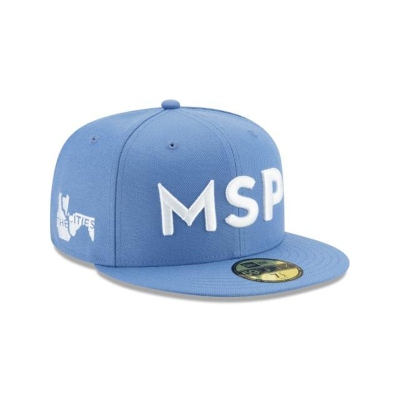 Minnesota Timberwolves Gorra | New Era 2019 NBA Authentics City Series 59fifty Fitted Cap Mexico - Azules